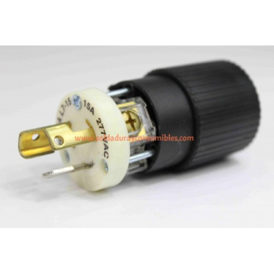 Plug Tw Lk Grd 2P3W 15A 277V *L7-15P Tipo Miller
