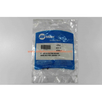 Miller 143360 Screw 008-32X .50 Pan head screw para Pistolas de alimentación Spoolmatic® de 15A / 30A