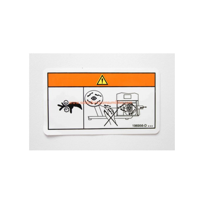 Miller Label Warning Electric Shock and Pinch Wordless 196956