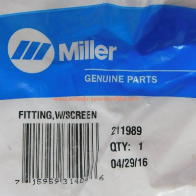 Miller Electric 211989 Fitting W/Screen