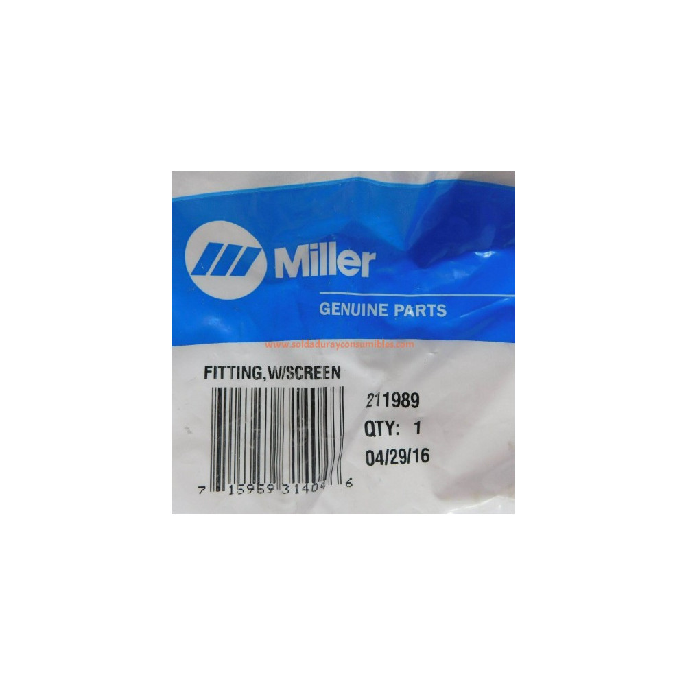 Miller Electric 211989 Fitting W/Screen