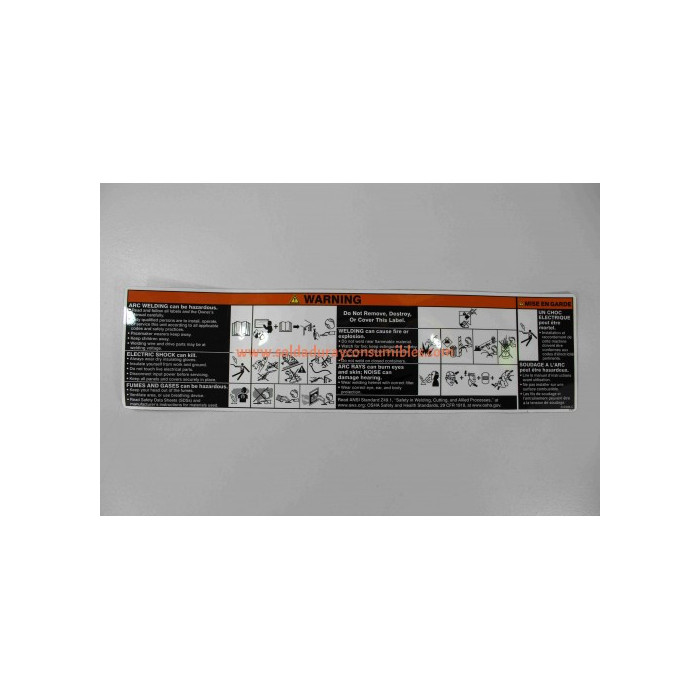 Miller Label Warning Gen Precaution Suitcase Ce/Domestic 252393