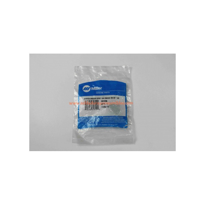 Miller Switch Rocker Spst 15A 250Vac On-Off Visi Red Rock 267296