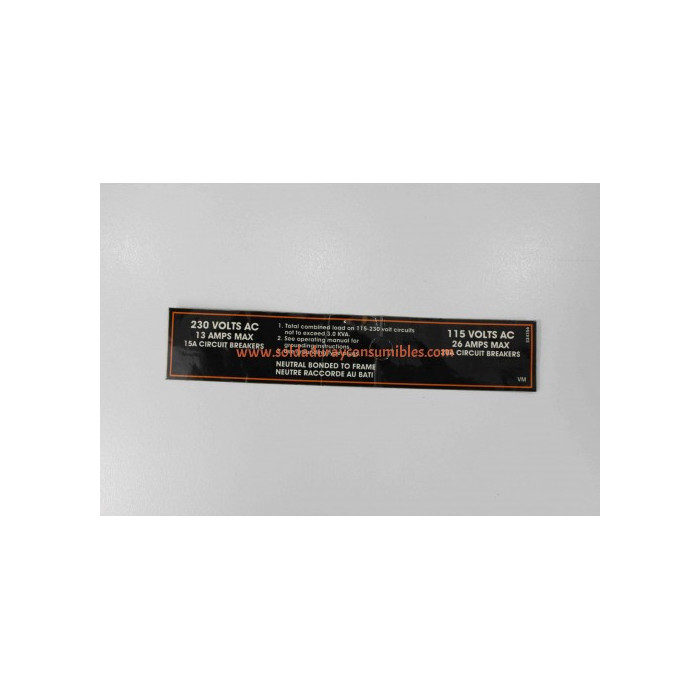 Lincoln Electric Instruction Decal S24356