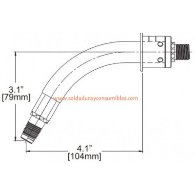 Tregaskiss 405-60 cuello de cisne manual 60 grados refrigerado por aire