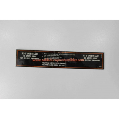 Lincoln Electric Instruction Decal S24356