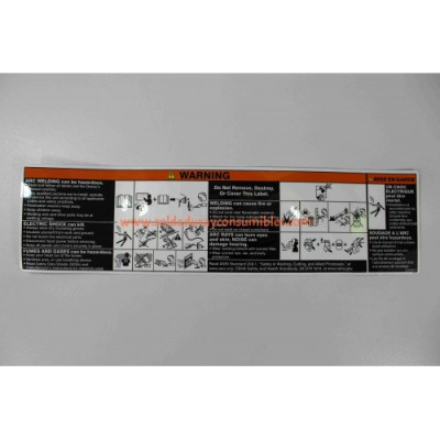 Miller Label Warning Gen Precaution Suitcase Ce/Domestic 252393