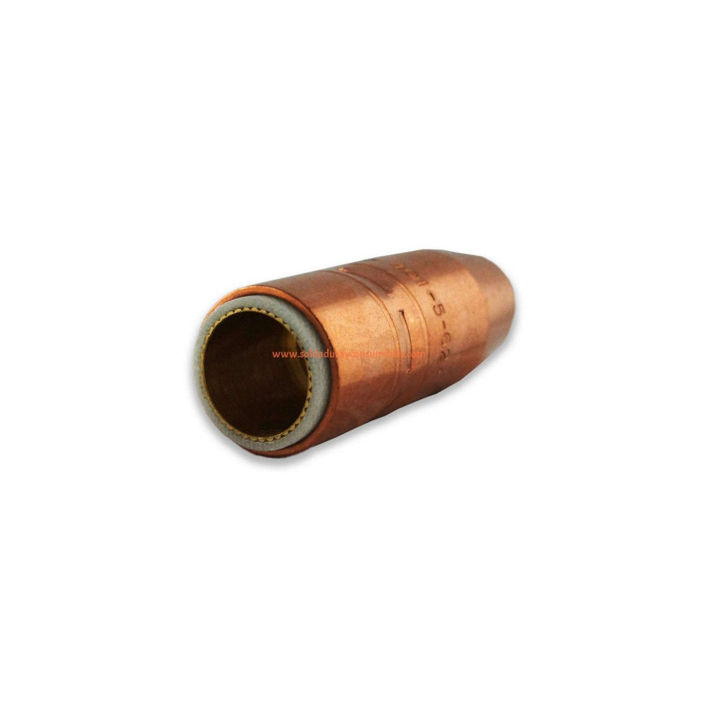 Boquilla 5/8" Bore  1/4" Tip Recess Copper Tregaskiss 401-5-62