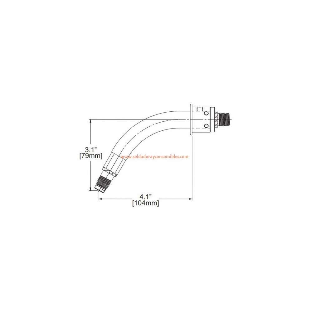 Tregaskiss 405-60 cuello de cisne manual 60 grados refrigerado por aire
